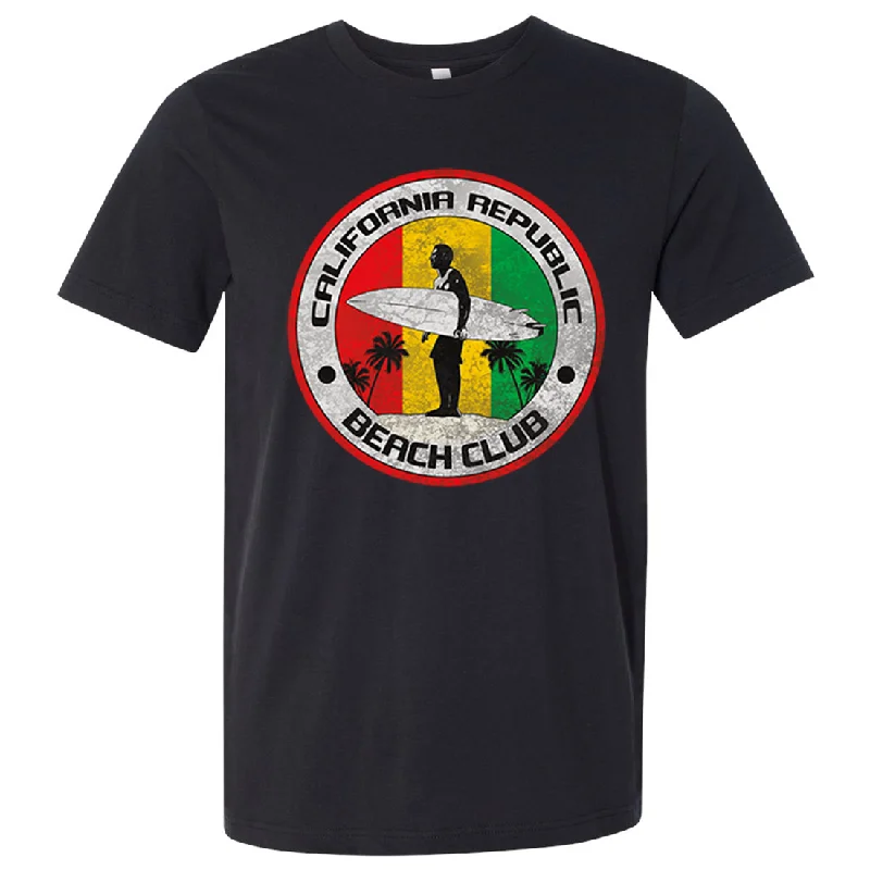 Quality Tailoring California Republic Beach Club Asst Colors Mens Lightweight Fitted T-Shirt/tee