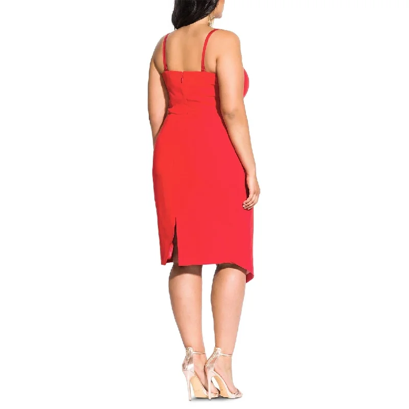 Embroidery Design City Chic Women's Trendy Plus Size Twisted Asymmetrical Dress Red Size Petite Small Embroidery Design City Chic Women's Trendy Plus Size Twisted Asymmetrical Dress Red Size Petite Small