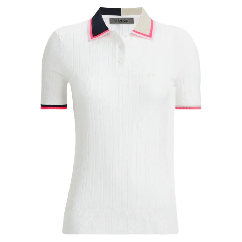 Everyday Style Gfore Cotton Blend Ribbed Shortsleeve Sweater Golf Polo 2024 Women
