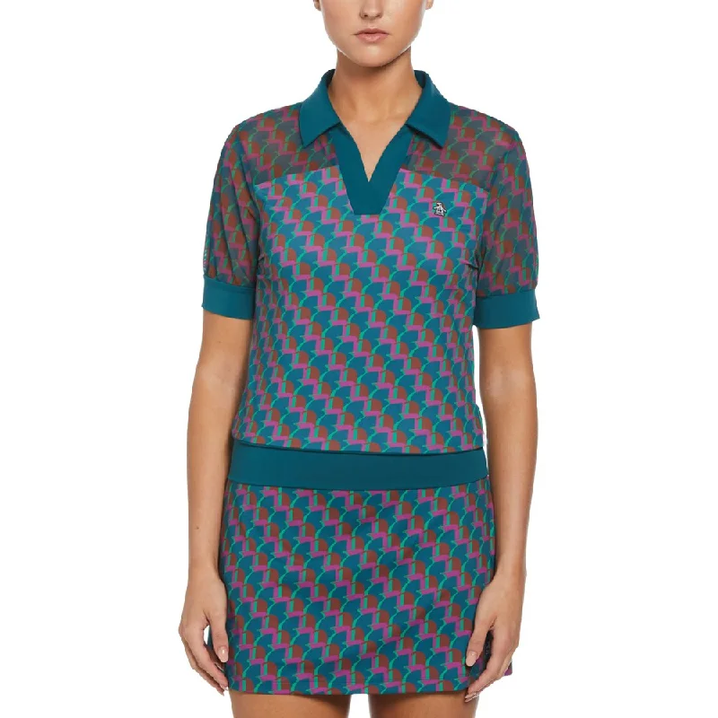 Personalized Outfit Original Penguin Print Golf Shirt 2024 Women