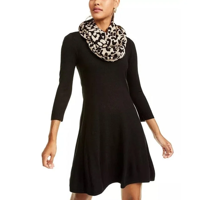 Soft And Comfortable Sequin Hearts Junior's Leopard Scarf A Line Skater Dress Black Size Small Soft And Comfortable Sequin Hearts Junior's Leopard Scarf A Line Skater Dress Black Size Small