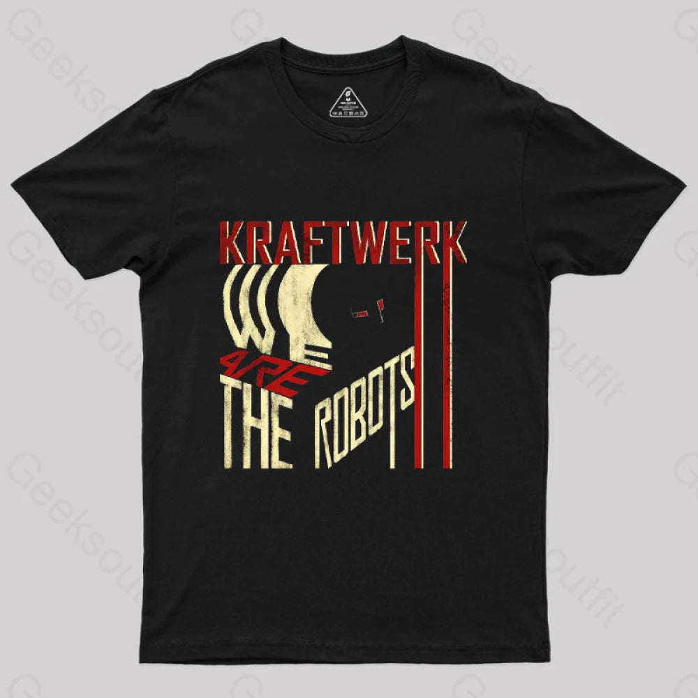 Printed pattern Kraftwerk the Robots Geek T-Shirt