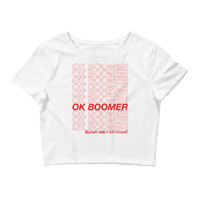 High-quality Design OK Boomer Women’s Crop Tee