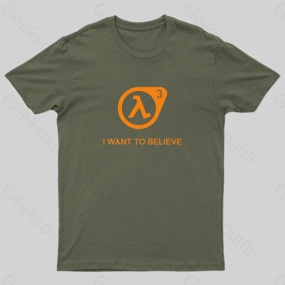 Sweet Breath Half Life - 3 I Want to Believe Geek T-Shirt