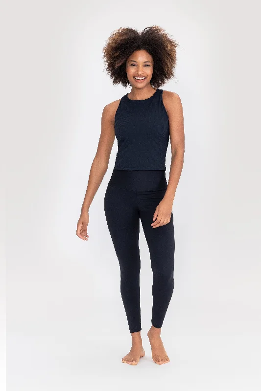 Elegant And Noble Ribbed Cross Tank