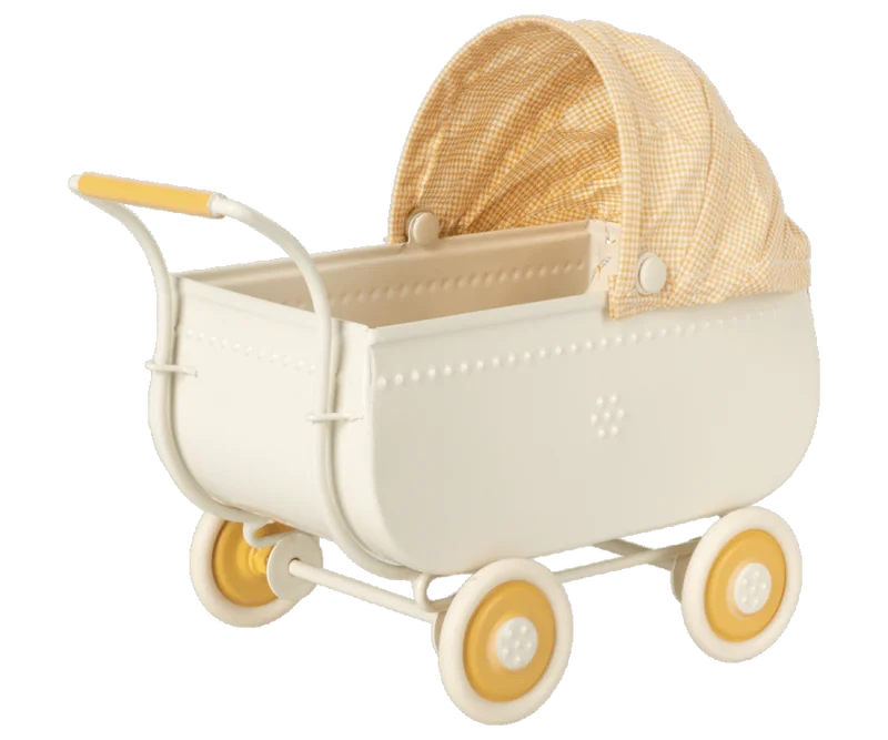 Youthful Style Maileg Micro Pram in Yellow