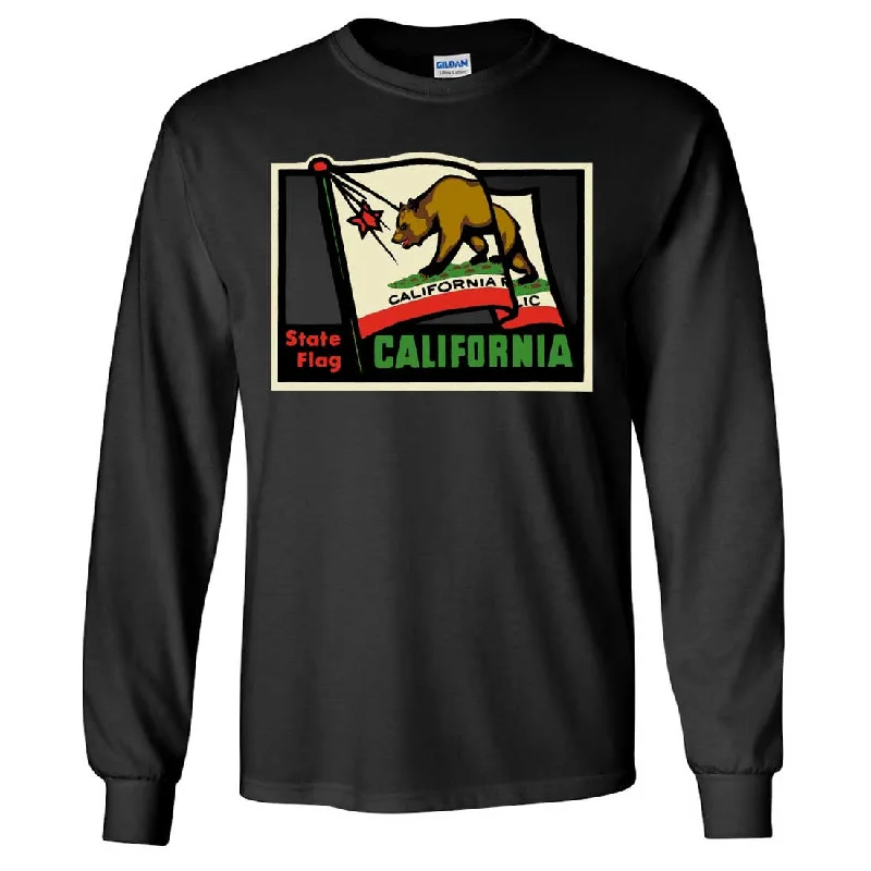 Skirt style California Vintage State Flag Long Sleeve Shirt