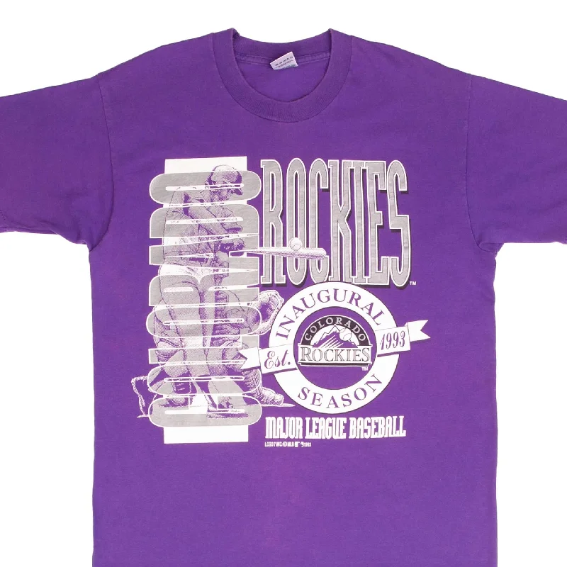 Elegant Design VINTAGE MLB COLORADO ROCKIES INAUGURAL SEASON 1993 TEE SHIRT MEDIUM MADE IN USA Elegant Design VINTAGE MLB COLORADO ROCKIES INAUGURAL SEASON 1993 TEE SHIRT MEDIUM MADE IN USA