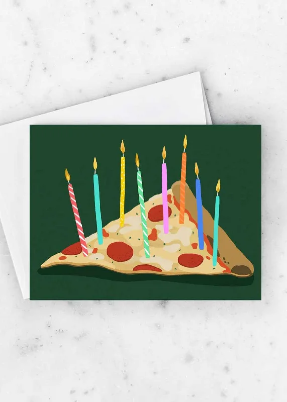 Noble And Elegant Pizza Birthday Card