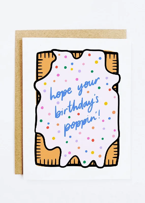 Classic Style Poppin' Birthday Card
