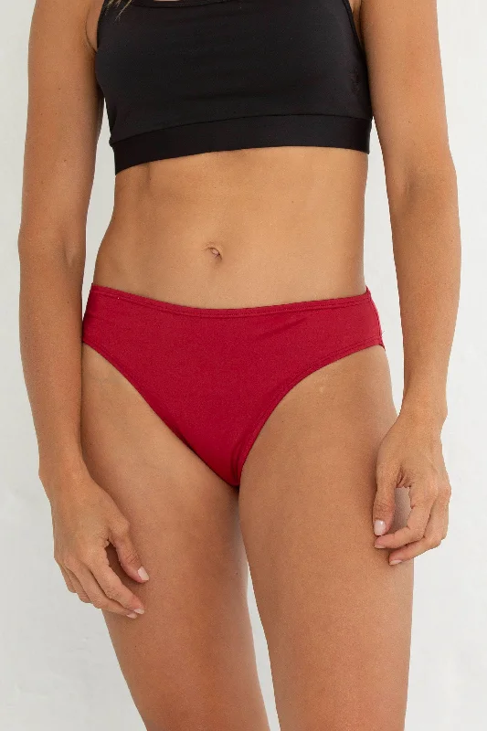 Elegant Outline Ruby Bikini Bottom
