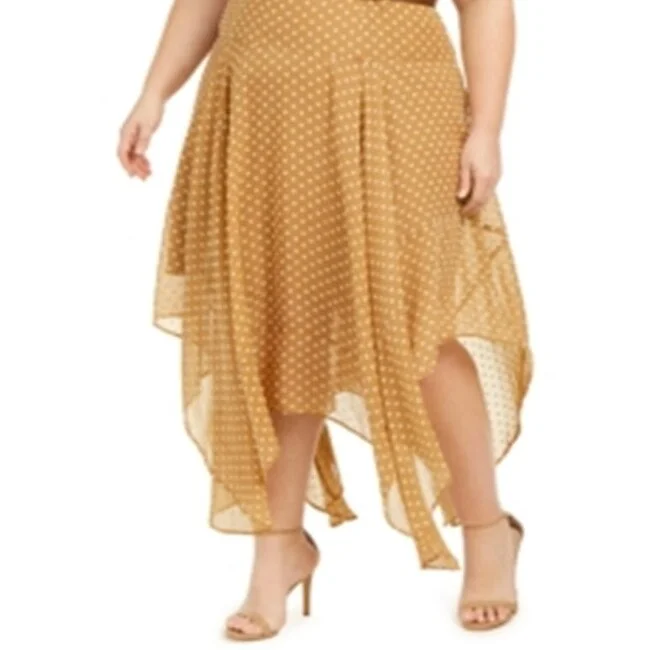 Fashionable Items Calvin Klein Women's Plus Belted Printed Handkerchief Hem Dress Brown Size 22W Fashionable Items Calvin Klein Women's Plus Belted Printed Handkerchief Hem Dress Brown Size 22W