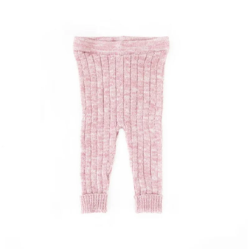 Knitted Design Tun Tun Knitted Leggings in Mauve Marl