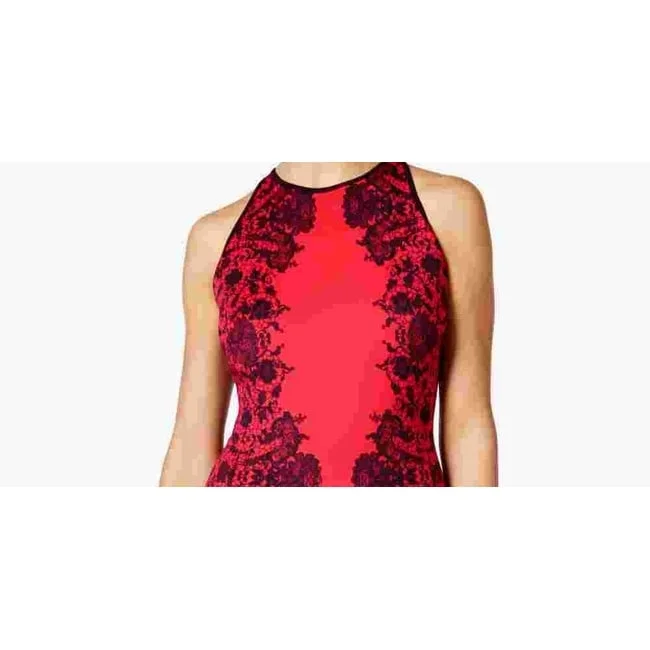 Unique Fashion B Darlin Women's Zippered Printed Sleeveless Halter Short Body Con Party Dress Wine Size 1/2 Unique Fashion B Darlin Women's Zippered Printed Sleeveless Halter Short Body Con Party Dress Wine Size 1/2