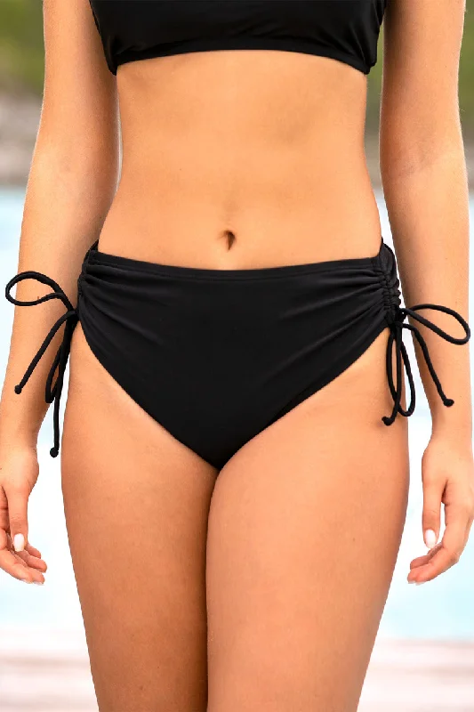 Fashion Concept Black Cinch-Side Bottom