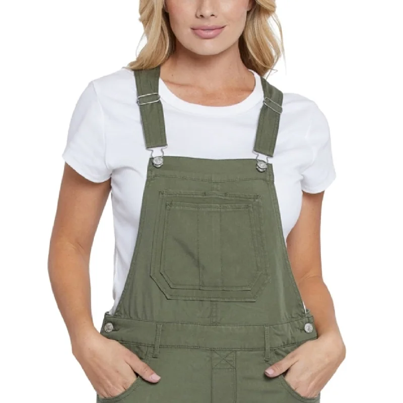 Black And White Style Seven7 Women's Pocketed Adjustable Bib Shortalls Sleeveless Square Neck Romper Green Size Medium Black And White Style Seven7 Women's Pocketed Adjustable Bib Shortalls Sleeveless Square Neck Romper Green Size Medium