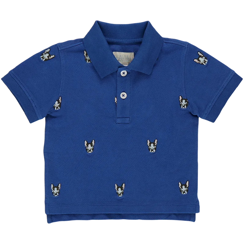 Comfortable Fashion Pink Chicken Alec Shirt in Bulldog Embroidery