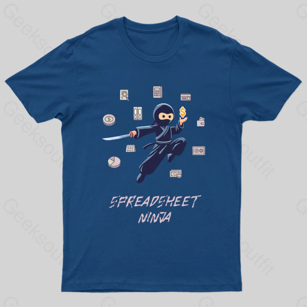 Denim Design Spreadsheet Ninja T-Shirt