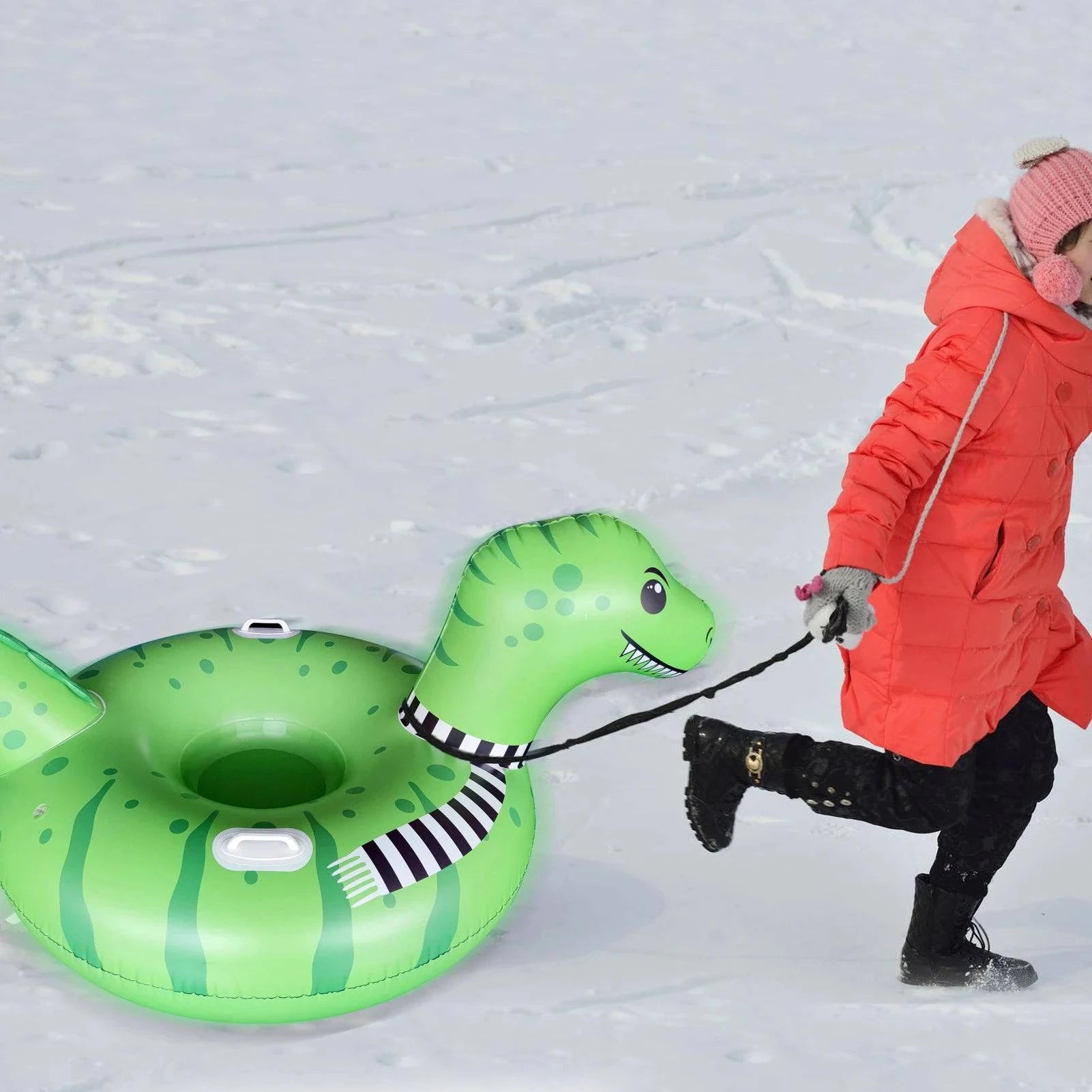 Stretch Design Thicken Snow Tube Inflatable Snow Sleds with Handles Winter Toys Snow Tubing for Kids Adults