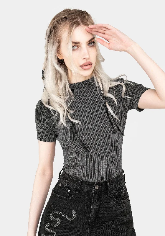 Unique Prints Bryony Striped Crop Top