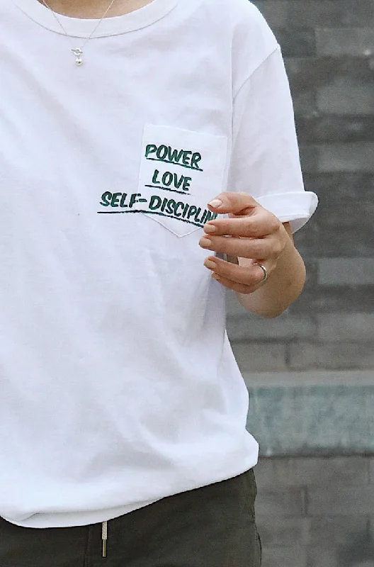 Stylish Ease VM | Top | Tee-Shirt Remember on the Heart Print - White (Unisex)