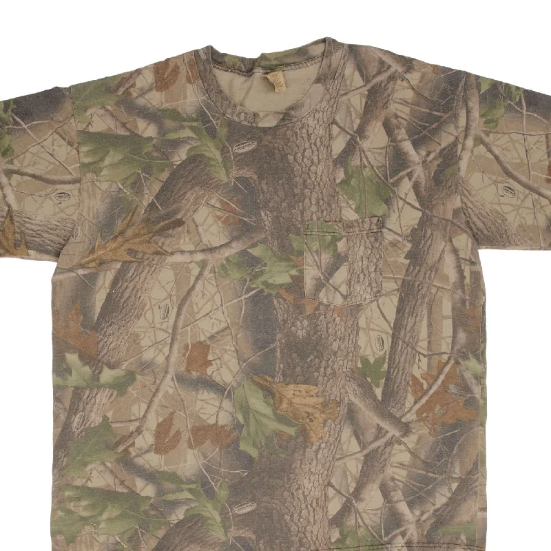 Bright Colors VINTAGE HUNTING REALTREE HARDWOODS CAMO POCKET TEE SHIRT 1990S SIZE XL Bright Colors VINTAGE HUNTING REALTREE HARDWOODS CAMO POCKET TEE SHIRT 1990S SIZE XL
