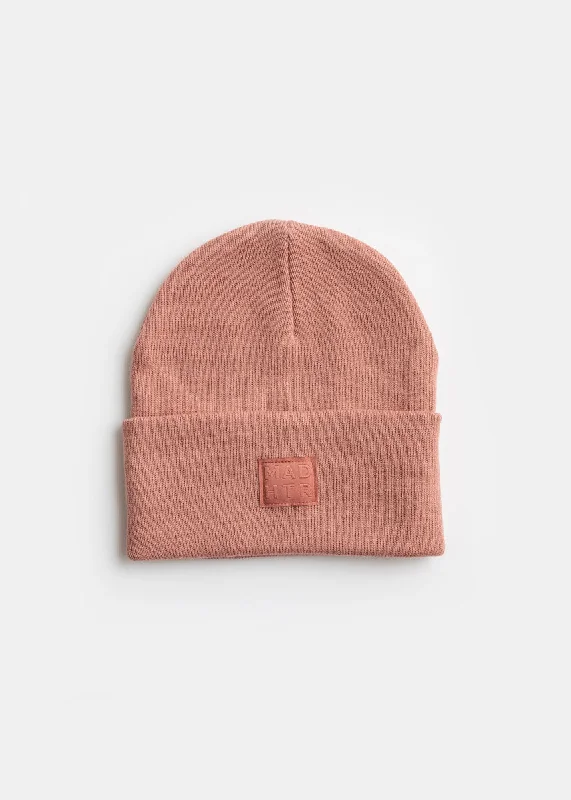 Modern Comfort Adult Mad Hatter Knit Cuff Beanie - Rose