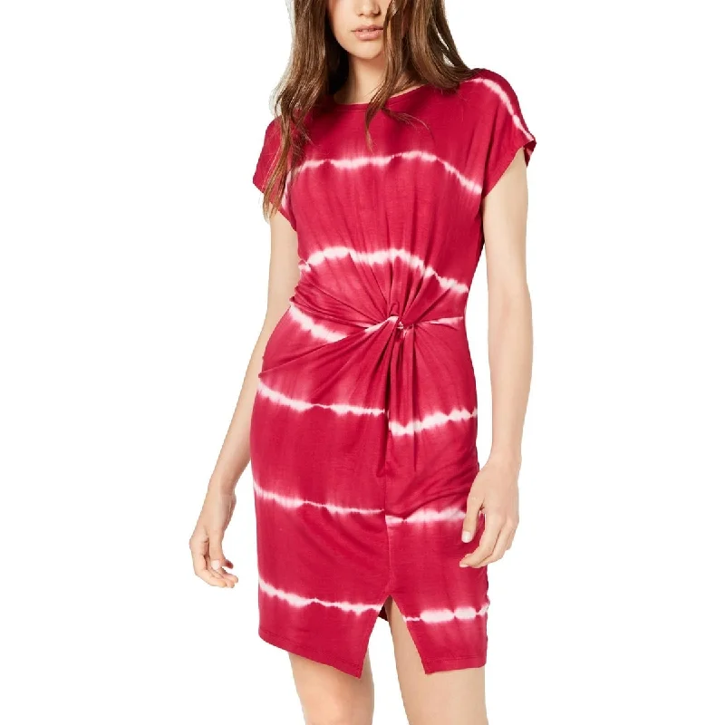 Leisure And Entertainment Ultra Flirt Women's Tie Dye Mini Shirtdress Red Size X-Small Leisure And Entertainment Ultra Flirt Women's Tie Dye Mini Shirtdress Red Size X-Small