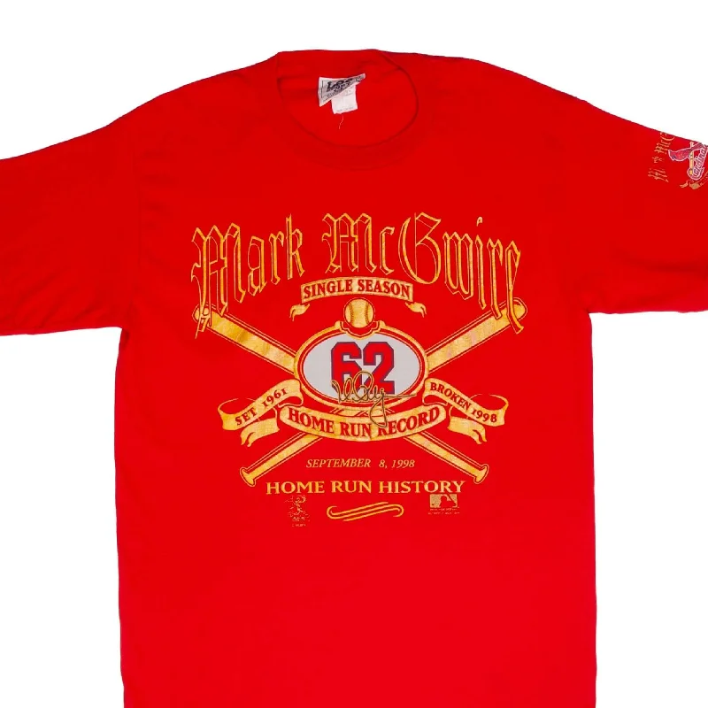 Youthful Vitality VINTAGE MLB ST LOUIS CARDINALS MARK MCGWIRE RECORD 1998 TEE SHIRT MEDIUM Youthful Vitality VINTAGE MLB ST LOUIS CARDINALS MARK MCGWIRE RECORD 1998 TEE SHIRT MEDIUM