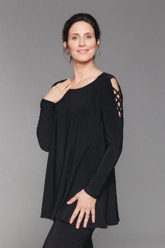 French Style Sympli Sale, 23120-3 Zig-Zag Sleeve Tunic