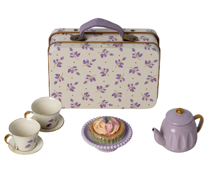 British Style Maileg Afternoon Tea Set in Purple Madeleine