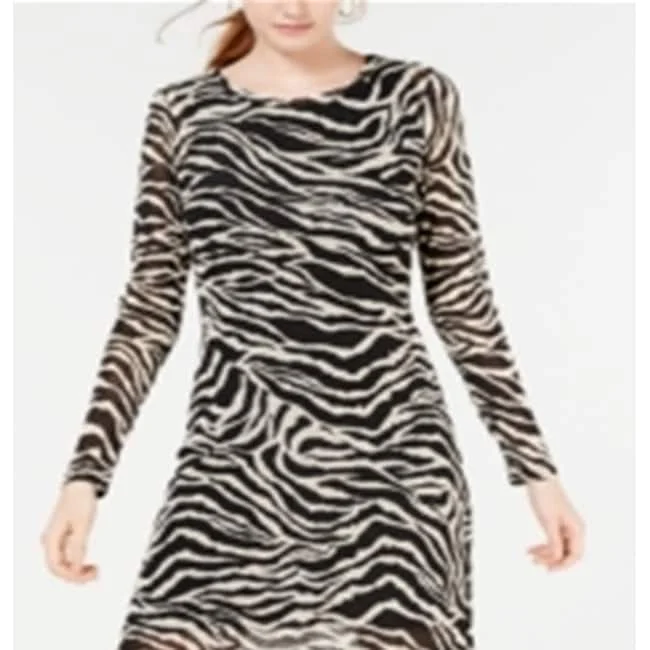 Sports suit style Rosie Harlow Junior's Mesh Zebra Midi Dress Brown Size X-Small