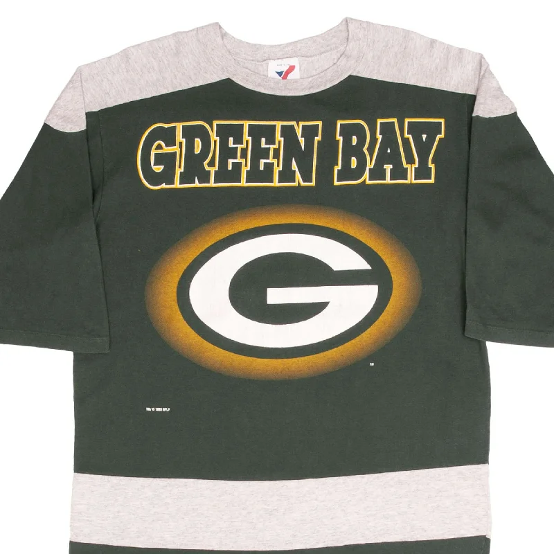 High Street Design VINTAGE NFL GREEN BAY PACKERS 1993 HALF SLEEVE TEE SHIRT SIZE MEDIUM MADE IN USA