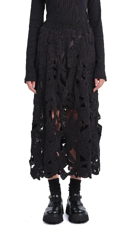 Fashion Expert Crochet A-line Skirt