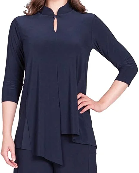 Simple Solid Color Sympli, 22156 Double Over Top, 3/4 sleeves