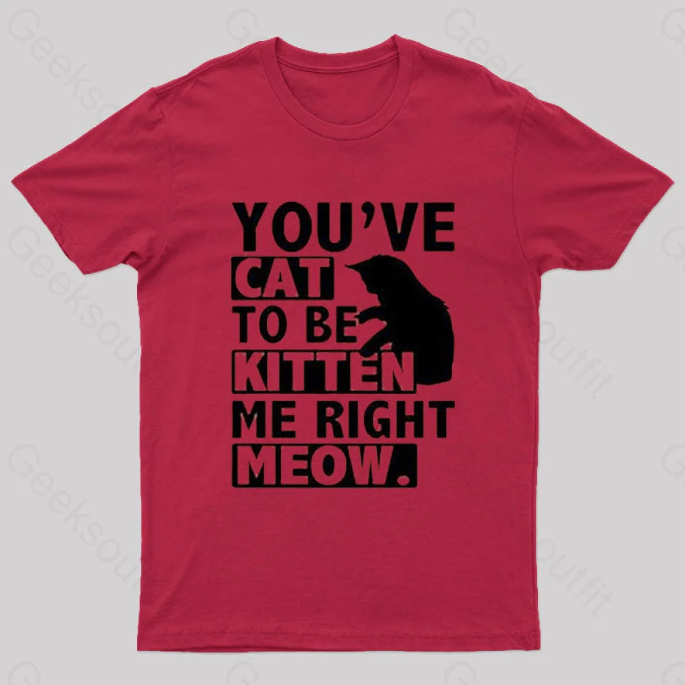 Lazy Style You've Cat To Be Kitten Me Right Meow T-Shirt