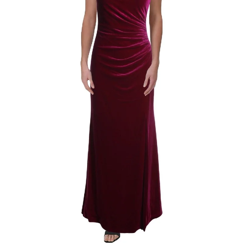 Easygoing Style Vince Camuto Women's Draped Velvet Slit Gown Pink Size 2