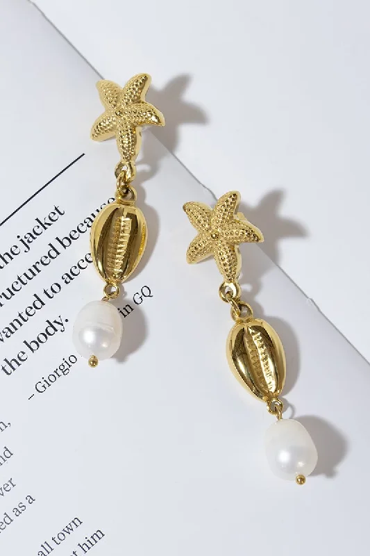 Elegant Series GOLD PLATED SEA BREEZE EARRINGS