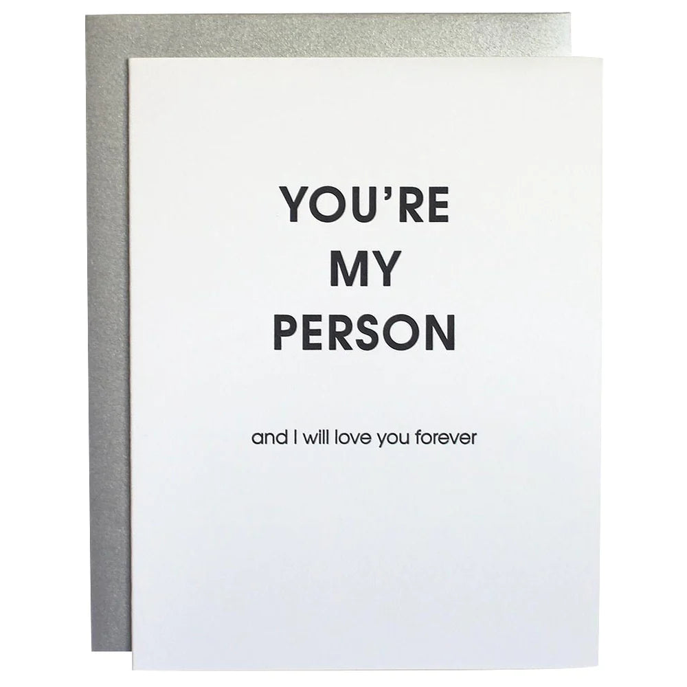 Eye-catching Personality You're My Person Letterpress Card