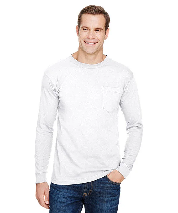 Fresh And Natural BA3055 - Bayside Unisex Union-Made Long-Sleeve Pocket Crew T-Shirt