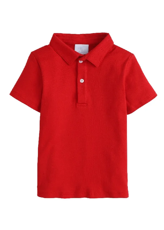 Street Cool Little English Short Sleeve Polo in Red