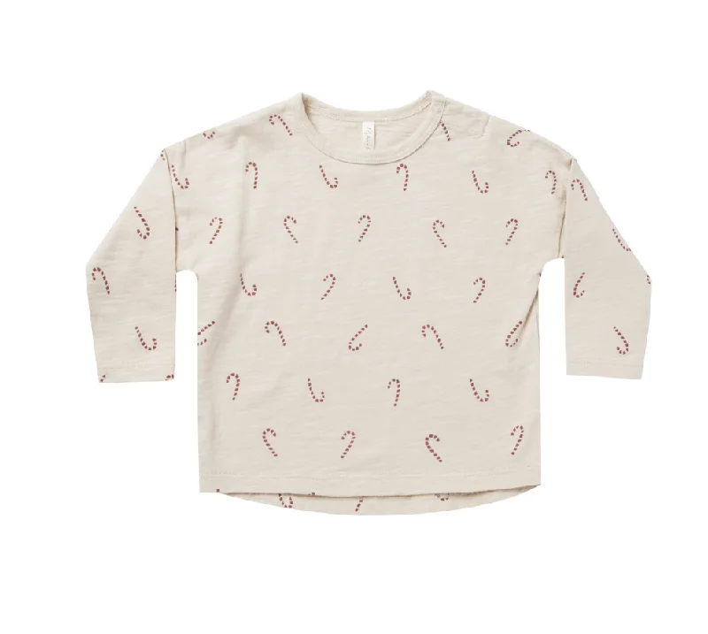Ultra-lightweight Rylee + Cru Long Sleeve Tee in Candy Cane