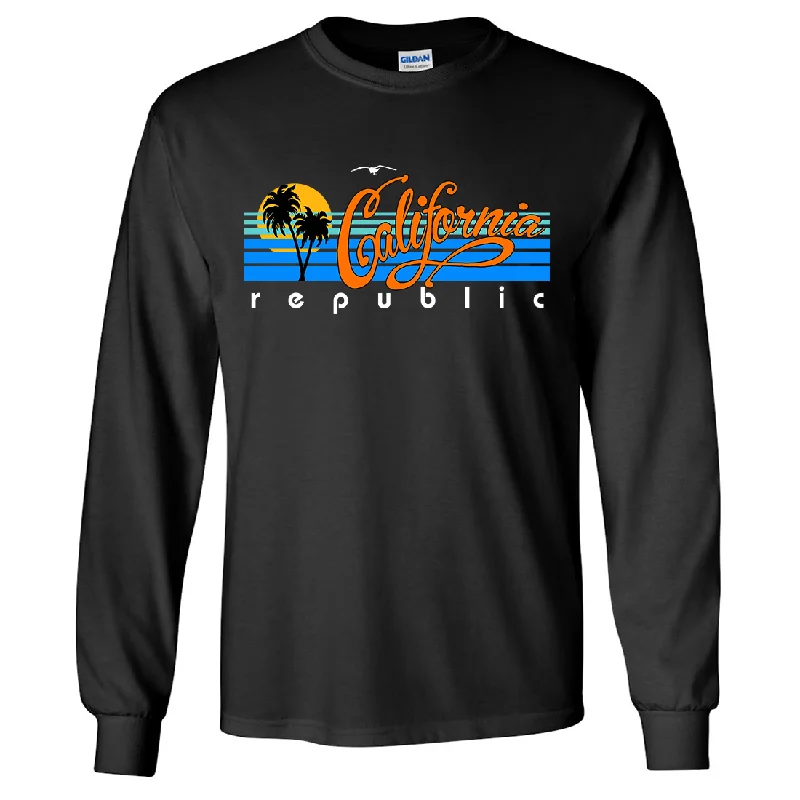 Fresh And Simple California Republic Palm Trees Long Sleeve Shirt