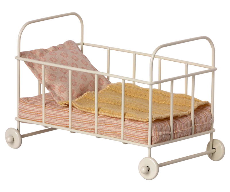 Luxe Comfort Maileg Cot Bed for Toy Mice and Rabbits in Rose