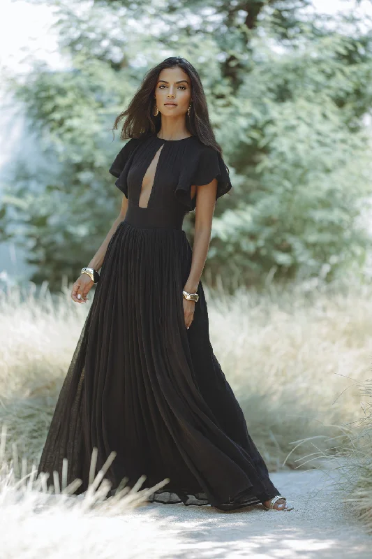 Classic Design NATASSIA MAXI DRESS - BLACK