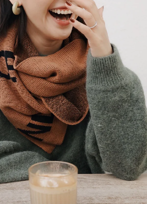 Urban Sense VM | Scarf | Cotton Knitting - Brown / Grey