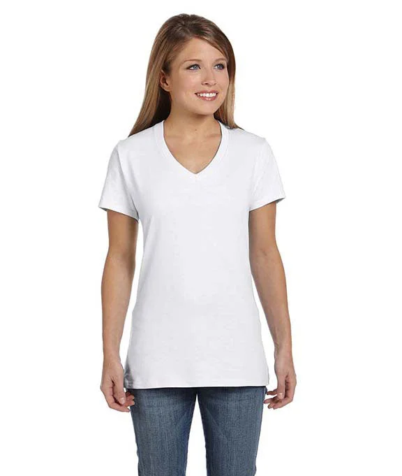 Must-have For Fashion S04V - Hanes Ladies nano-T® V-Neck T-Shirt