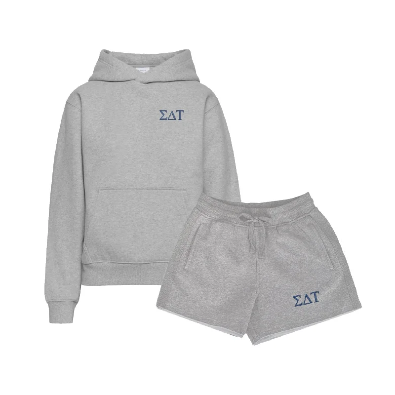 Exquisite Details Sigma Delta Tau Fave Fit Hoodie & Shorts Set