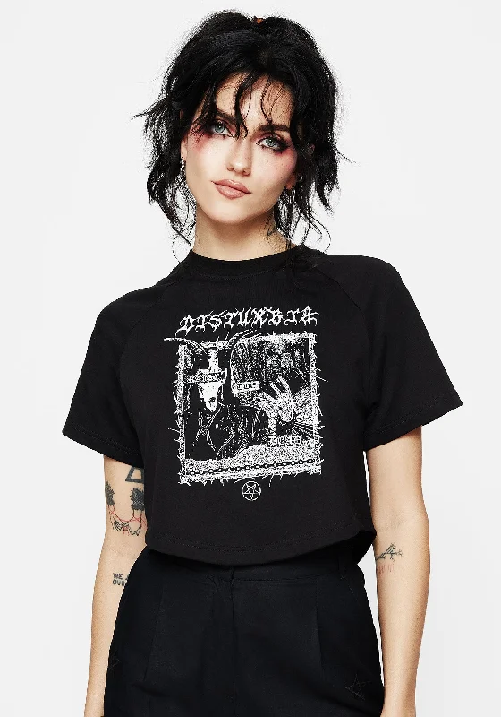 Modern Tailoring Raise the Dead Graphic Print Crop Tee