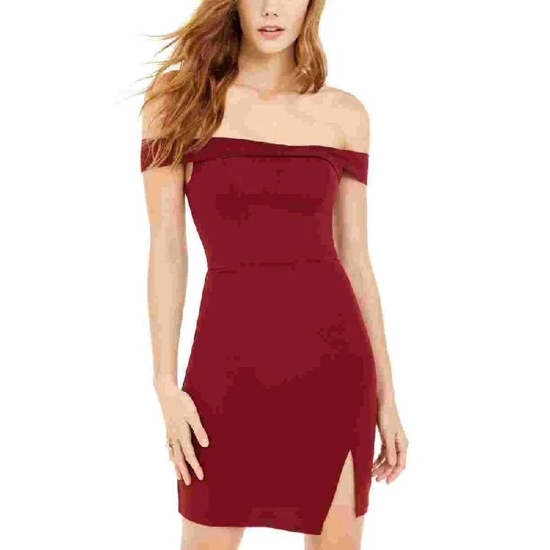 Fashionable Items Sequin Hearts Women's Burgundy Short Sleeve Off Shoulder Above The Knee Body Con Cocktail Dress Red Size 3 Fashionable Items Sequin Hearts Women's Burgundy Short Sleeve Off Shoulder Above The Knee Body Con Cocktail Dress Red Size 3